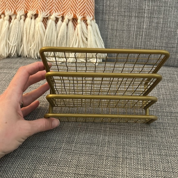 Nate Berkus Gold Metal Wire letter Organizer - Picture 4 of 4